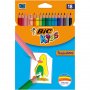 Цветни моливи BIC Kids - Tropicolors - 18 цвята