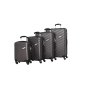 Комплект Mercado Trade, 4бр. луксозни куфари, 2052-4, ABS, Тъмно сив