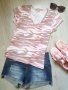 Дамска блуза розов камуфлаж, снимка 1 - Тениски - 26435736