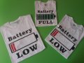 Семейни тениски "изтощена батерия", снимка 1 - Подаръци за мъже - 32772538