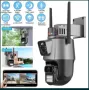 КОМПЛЕКТ + 64GB карта PTZ Двойна IP камера P-11 WIFI, ICSEE, 6MP, снимка 7