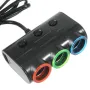 Мултифункционално зарядно за кола -  2 USB порта и 3 гнезда за запалка – 120W мощност и стилен дизай, снимка 2