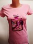 Розова дамска тениска с въртящи се пайети във форма на шише, снимка 2