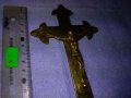 Старо КРАСИВО МЕСИНГОВО РАЗПЯТИЕ КРЪСТ За СТЕНА или НАСТОЛНО 42742, снимка 16