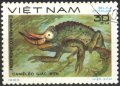 Клеймована марка Фауна Хамелеон 1983 от Виетнам, снимка 1 - Филателия - 40579798