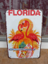 Метална табела Florida Флорида фламинго влакове палми плаж, снимка 1 - Декорация за дома - 44865514