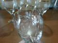 Ретро кристални чаши художествена гравюра , снимка 2