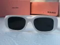 Miu 2024 дамски слънчеви очила правоъгълни 2 цвят бели черни, снимка 8