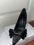 Черни сатенени обувки, снимка 2