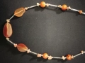 колие оранжев ахат и корнеол, снимка 2