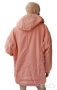 Rodeo Дамско шушляково яке Розово с качулка, снимка 4