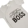 Бебешко боди, памучно с къс ръкав, сив принт „I may be small but I'm the boss“ S_1233498, снимка 2