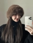 Дамска шапка с косъм., снимка 3