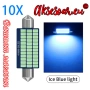 2 бр. Автомобилни сулфидни крушки 12 V 41mm с 36 LED диода ледено сини интериорни светлини за четене, снимка 8