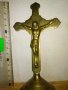 Старо СТИЛНО КРАСИВО МЕСИНГОВО НАСТОЛНО РАЗПЯТИЕ КРЪСТ За ДОМА / КОЛЕКЦИЯ 42673, снимка 12