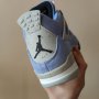 Нови Мъжки Обувки Nike Air Jordan Retro 4 UNC University Blue Сини Кецове Маратонки Размер 43, снимка 6