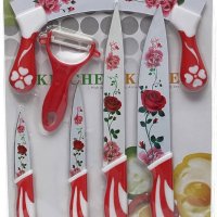 Кухненски Комплект от Керамични Ножове 6 части, снимка 5 - Прибори за хранене, готвене и сервиране - 43003543