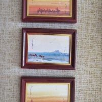 Серия малки традиционни картини живопис в рамка- Монголия, снимка 6 - Други ценни предмети - 25853564