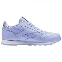 НАМАЛЕНИ!!!Спортни обувки REEBOK CL LEATHER Лилаво, снимка 1 - Детски маратонки - 26423679