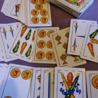Naipes cartas espanolas нови Испански маркови карти пластик 52+2 Таро карти, снимка 13 - Карти за игра - 43762933