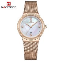 Дамски часовник Naviforce Quartz Watch, Бял / Златист, снимка 8 - Дамски - 40245981