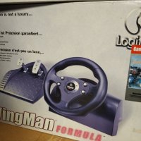 Волан с педали Logitech WingMan Formula, снимка 1 - Джойстици и геймпадове - 28578231