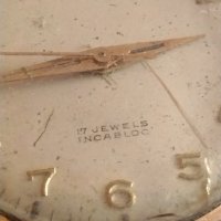 Стар механичен часовник MERCATOR 17 JEWELS INCABLOC SWISS MOVT с позлатена рамка 43078, снимка 10 - Други ценни предмети - 43905495