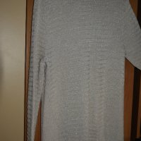 Зимна светло бежово блуза с ламе, снимка 3 - Блузи с дълъг ръкав и пуловери - 43634674