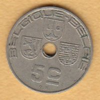 5 сантима 1938, Белгия, снимка 1 - Нумизматика и бонистика - 38512885