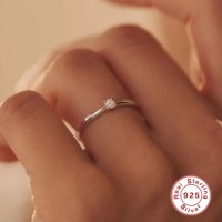 Изключително красив сребърен пръстен с цирконий, снимка 3 - Пръстени - 43613586