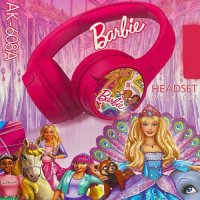 Безжични слушалки с вграден микрофон Barbie, сгъваеми и регулируеми, снимка 1 - Bluetooth слушалки - 43684658