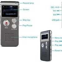гласово активиран мини шпионски цифров аудио рекордер диктофон MP3 плейър

, снимка 1 - Друга електроника - 43763208