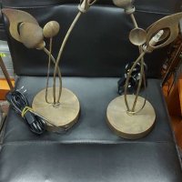 2броя Нощни лампи от Ковано желязо, снимка 4 - Настолни лампи - 39849049