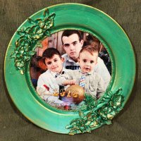 Декорирана чиния с ваша снимка - подарък за сватба, рожден ден, юбилей, кръстници, снимка 2 - Пана - 35535566
