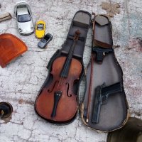 Стара цигулка , снимка 2 - Антикварни и старинни предмети - 44127393