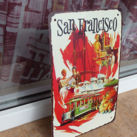 Метална табела Сан Франциско трамвай кораб ресторант Фриско, снимка 2 - Декорация за дома - 44865632