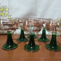 Френски кристални чаши , снимка 1 - Антикварни и старинни предмети - 43355800
