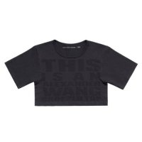 НОВИ! Alexander Wang x H&M Crop Top Черен Топ, снимка 3 - Тениски - 32922957