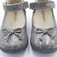 №18, Официални обувки за момиче сиви с панделка и велкро, снимка 9 - Бебешки обувки - 28616929