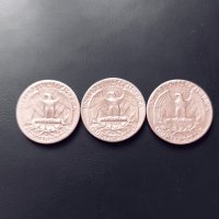 Quarter Dollar USA-1958-59-60 г.Сребро!, снимка 4 - Нумизматика и бонистика - 34368657