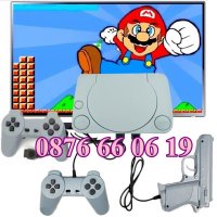 Телевизионна игра с вградени игри, ретро конзола с два джойстика и пистолет, Super Mario, снимка 1 - Други игри и конзоли - 43237435
