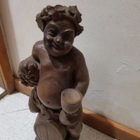Ръчно изработена старинна дървена италианска статуетка - ДЪРВОРЕЗБА , снимка 2 - Статуетки - 28131169