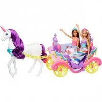 Barbie Dreamtopia Sweetville Конска карета и 2 кукли принцеси, снимка 7 - Кукли - 35192091