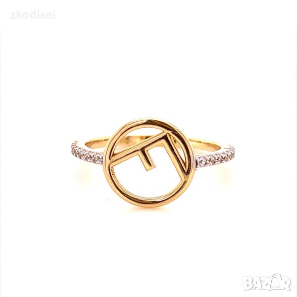 Златен дамски пръстен 2,04гр. размер:57 14кр. проба:585 модел:16563-3, снимка 1