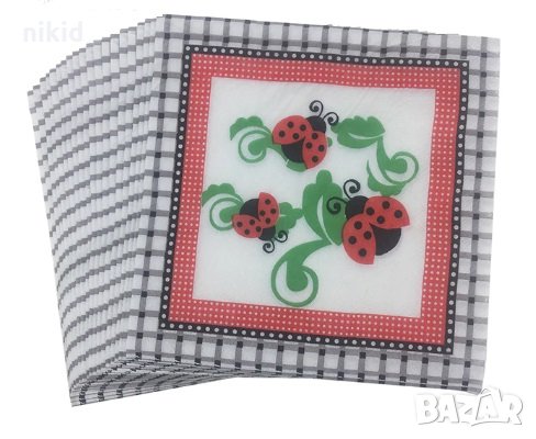 Калинки калинка 10 парти салфетки рожден ден, снимка 1