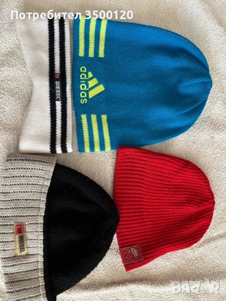 Сет от 3 шапки и лента, снимка 1