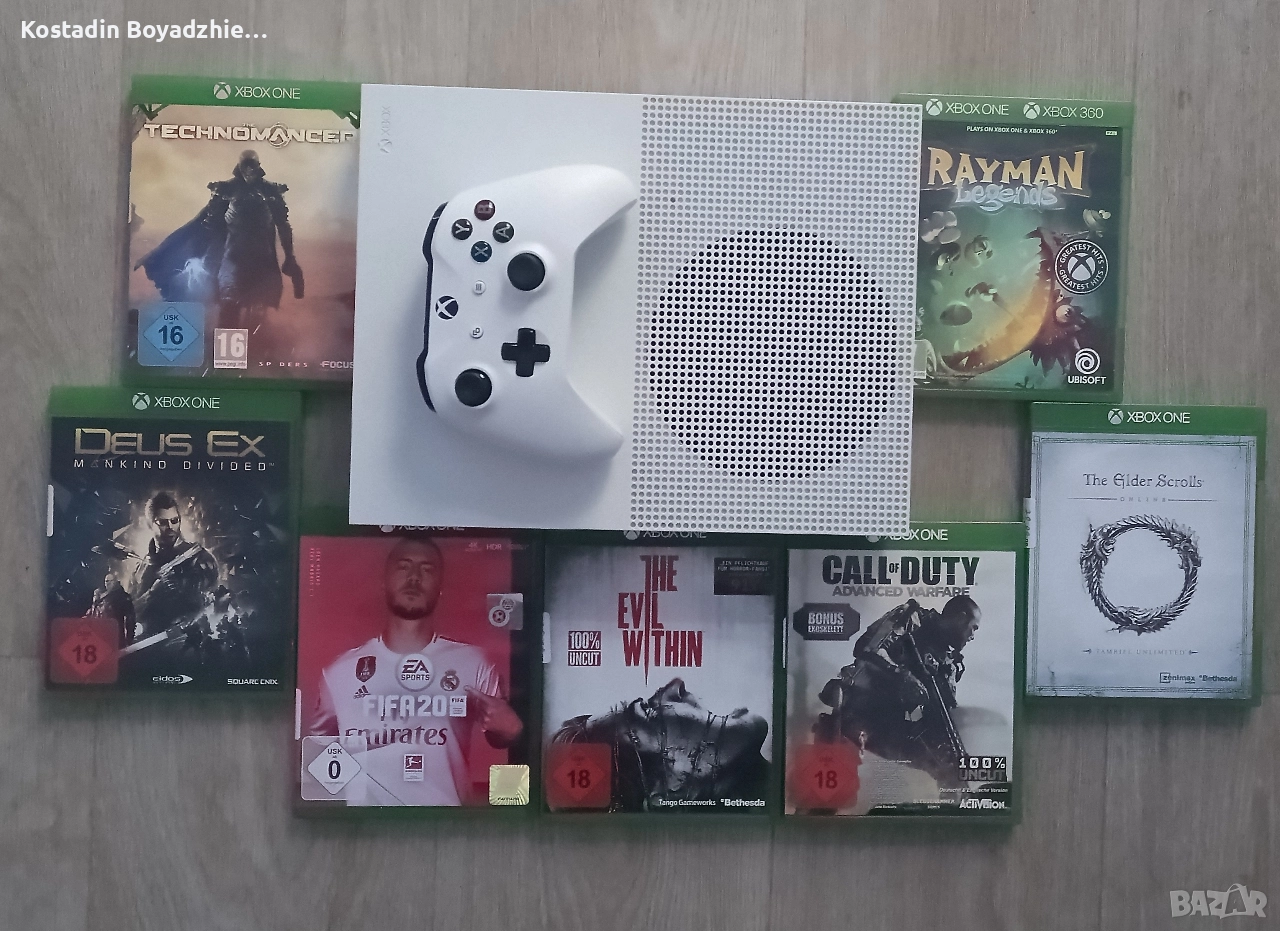 XBOX One S със 7 игри и контролер , снимка 1