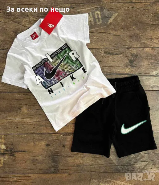 Nike Air Детски Къс Летен Комплект Найк Еър - Размери: 4-5г, 5-6г Код B282, снимка 1