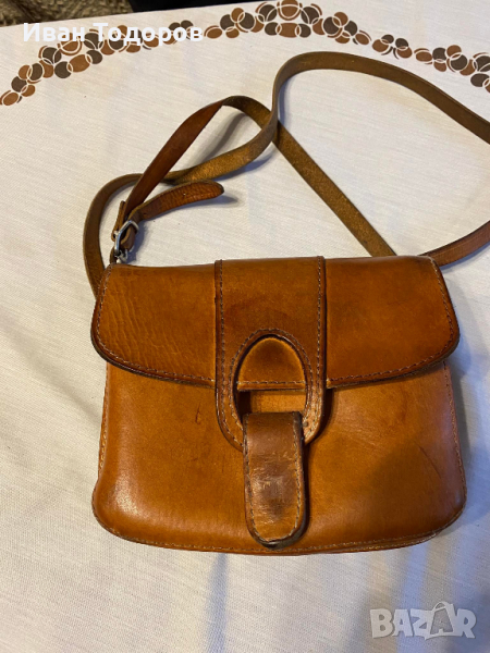 Стилна дамска чанта от естествена кожа., снимка 1