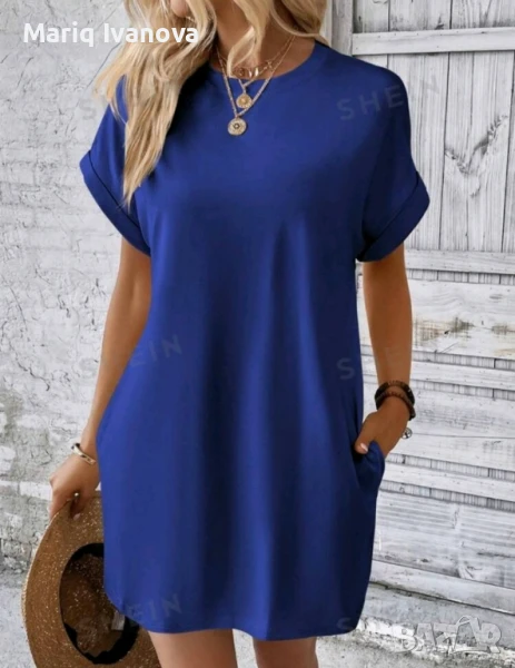 лятна рокля- размер M/L . материя полиестер вискоза, еластан., снимка 1